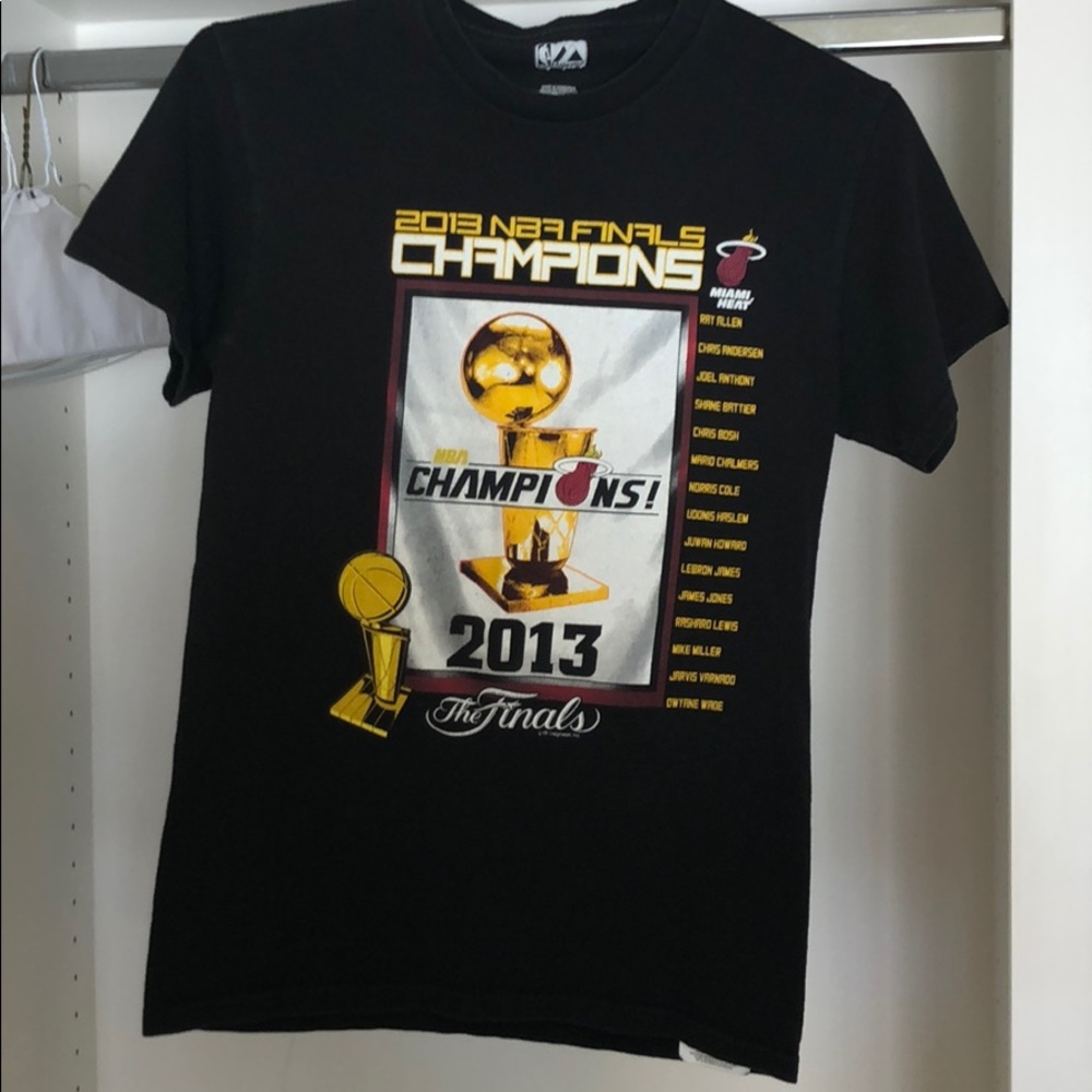 2013 NBA Finals Tee - Miami Heat- Sz S - Authentic